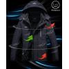image:imageDLGJPA Mens Mountain Waterproof Ski Jacket Hooded Windbreakers Windproof Raincoat Winter Warm Snow Coat