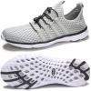 image:imageDLGJPA Womens Lightweight Quick Drying Water Shoes for Beach or Water Sports Slip On Walking Shoes LightGrey 8