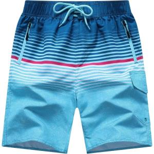 image:imageDLGJPA Mens 9 Swim Trunks Quick Dry Beach Shorts with Mesh Lining Board Shorts