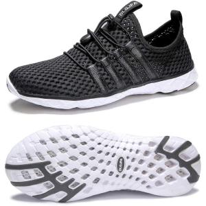 image:imageDLGJPA Mens Lightweight Quick Drying Aqua Water Shoes Athletic Sport Walking Shoes19127blackwhite