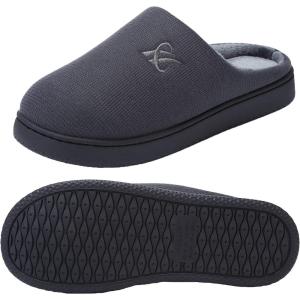 image:imageDLGJPA Womens Comfort Memory Foam Slippers Warm Indoor Outdoor House ShoesDarkgray