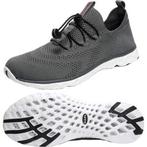 image:imageDLGJPA Womens Lightweight Quick Drying Aqua Water Shoes Athletic Sport Walking ShoesDark Gray