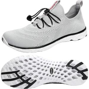 image:imageDLGJPA Womens Lightweight Quick Drying Aqua Water Shoes Athletic Sport Walking ShoesLight Gray