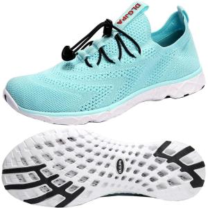 image:imageDLGJPA Womens Lightweight Quick Drying Aqua Water Shoes Athletic Sport Walking ShoesMoon Light