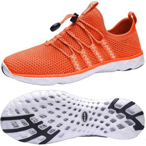 image:imageDLGJPA Womens Lightweight Quick Drying Aqua Water Shoes Athletic Sport Walking ShoesOrange Red
