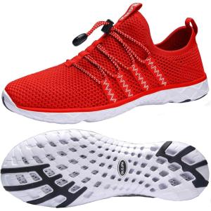 image:imageDLGJPA Womens Lightweight Quick Drying Aqua Water Shoes Athletic Sport Walking ShoesRed